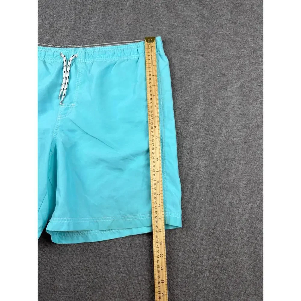 Men's Aqua Blue Swim Trunks with Mesh‎ Lining Size Medium